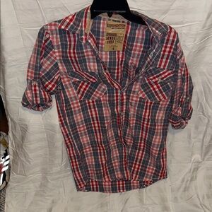 Expedition Red and Blue Plaid Casual Shirt